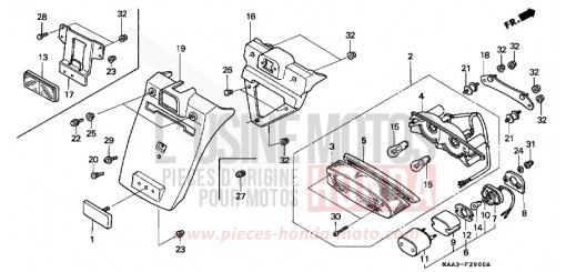 TAILLIGHT (VT1100C) VT1100CS de 1995